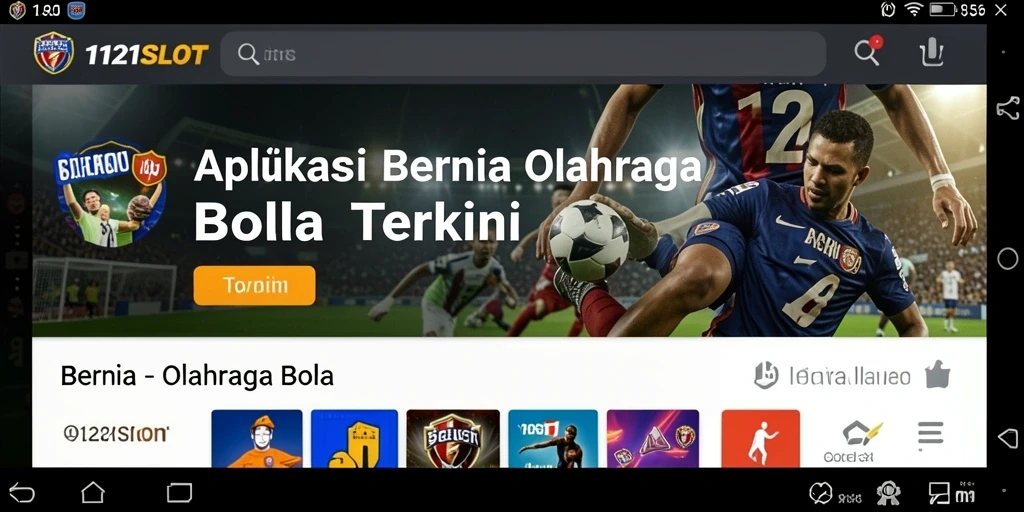 Tampilan antarmuka aplikasi 1121SLOT yang intuitif dan informatif.