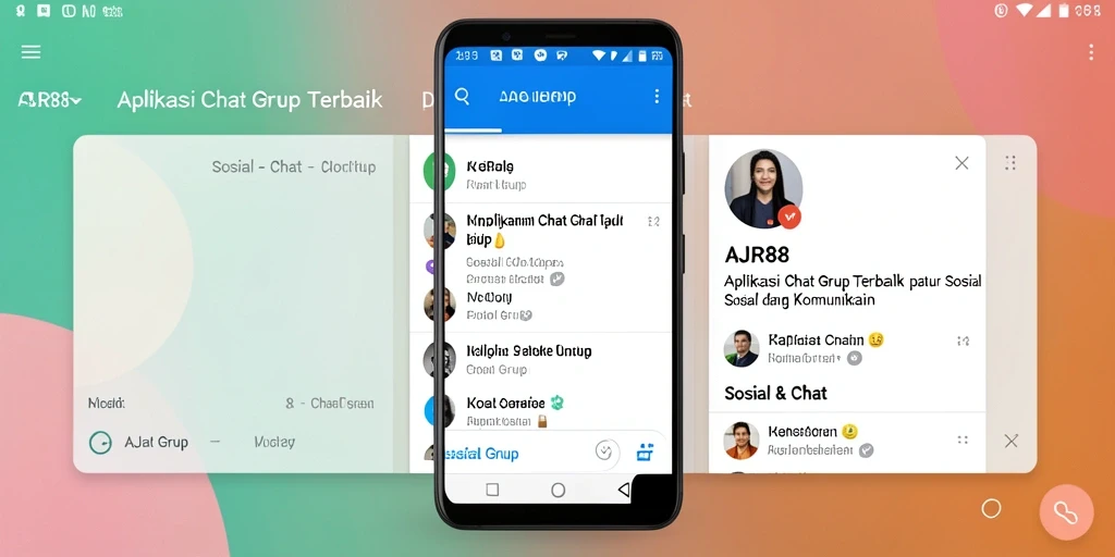 Tampilan antarmuka AJR88 yang intuitif untuk chatting grup.