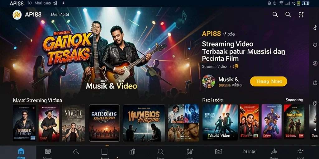 Antarmuka pengguna API88 yang menarik dan mudah digunakan untuk streaming video.