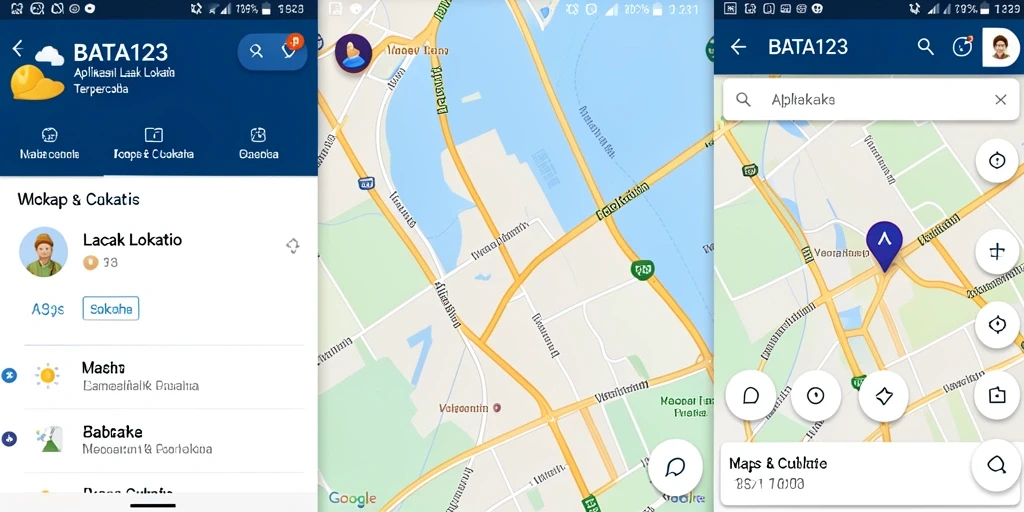 Tampilan antarmuka utama BATA123 dengan fitur lacak lokasi.