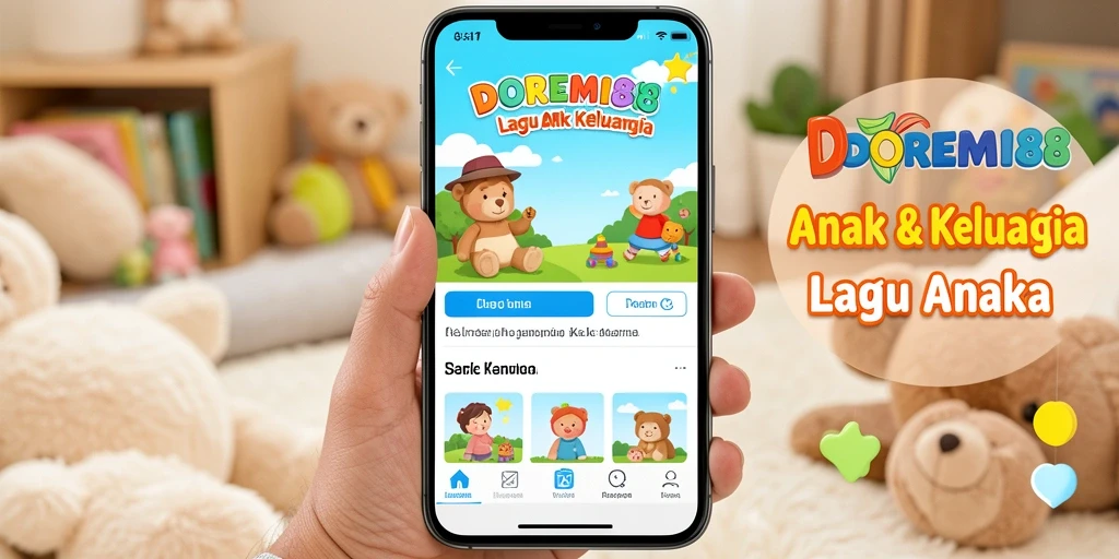 Antarmuka aplikasi DOREMI88 yang menarik dan ramah anak.