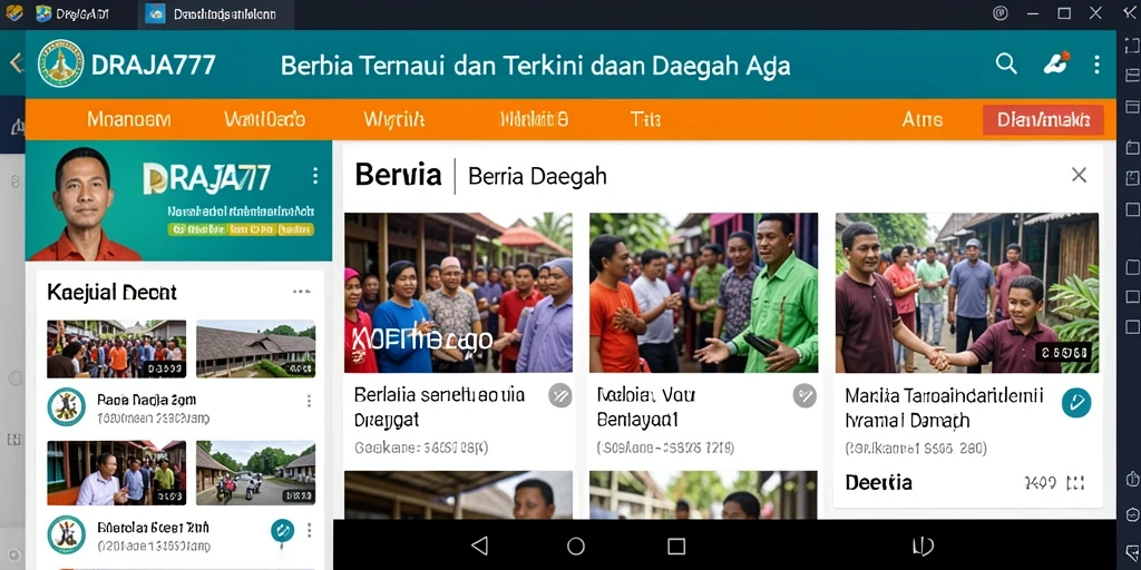 Tampilan antarmuka DRAJA777 yang menarik dan informatif.
