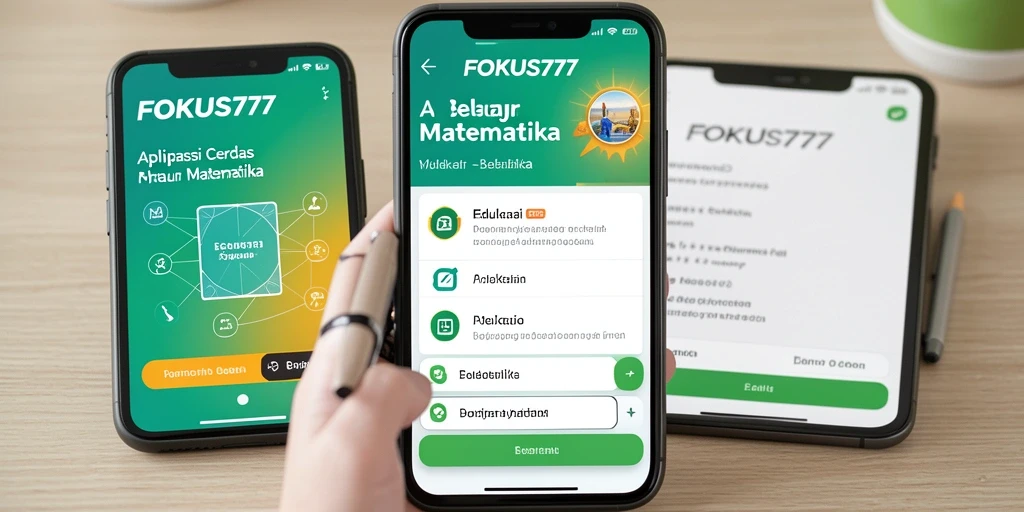 Tampilan antarmuka FOKUS777 yang menarik untuk belajar matematika.