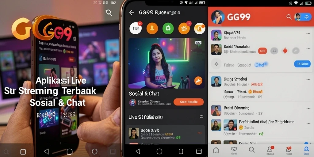 Antarmuka GG99 menampilkan streaming langsung yang interaktif dan menarik.
