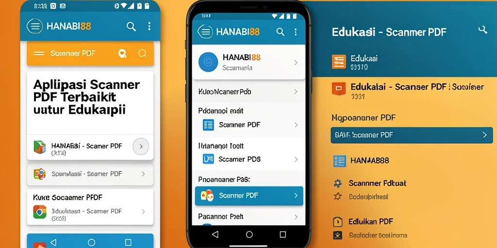 Antarmuka pengguna HANABI88 dengan fungsi Scanner PDF yang intuitif.