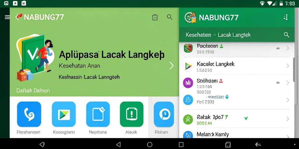 Tampilan antarmuka NABUNG77 menampilkan fungsi Lacak Langkah yang intuitif.
