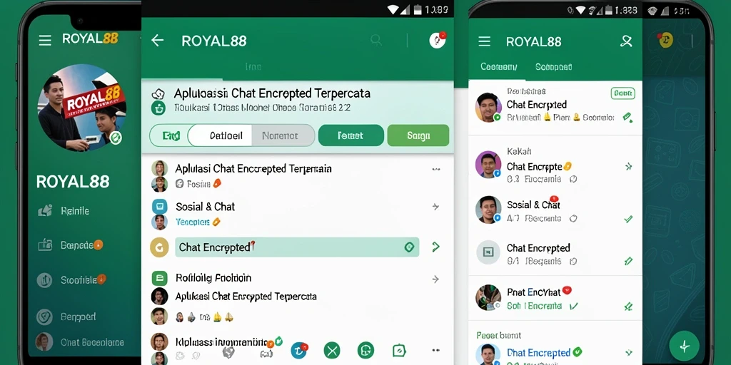 Antarmuka ROYAL88 yang modern dan fitur chat terenkripsi.