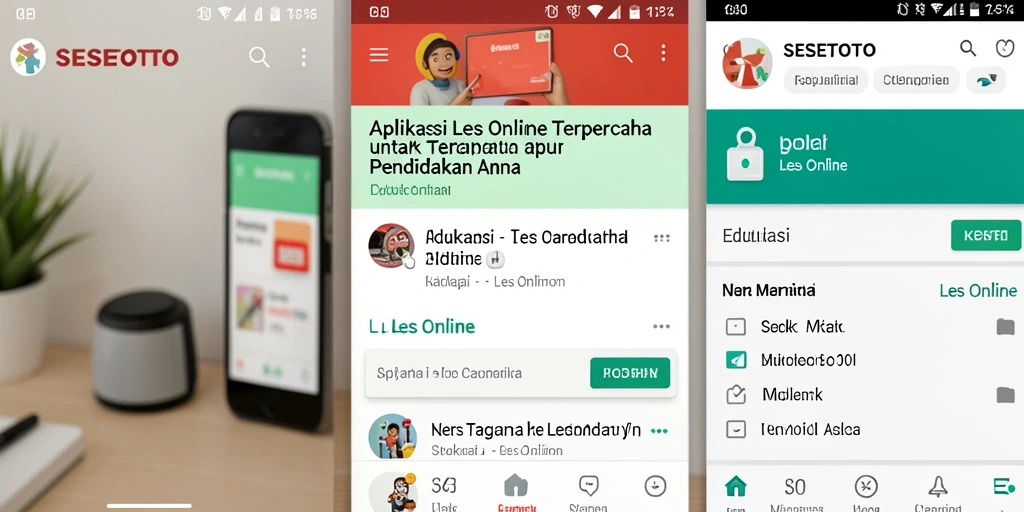 Antarmuka SESETOTO yang interaktif dan mudah digunakan untuk belajar online.